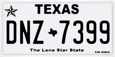 TX license plate DNZ7399