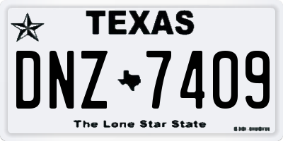 TX license plate DNZ7409