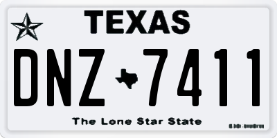 TX license plate DNZ7411