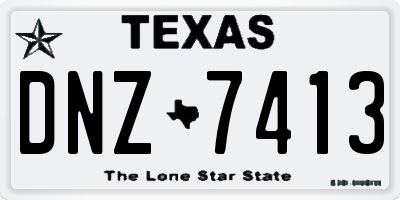 TX license plate DNZ7413