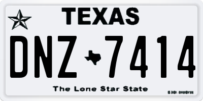 TX license plate DNZ7414