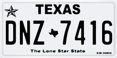 TX license plate DNZ7416