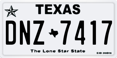 TX license plate DNZ7417