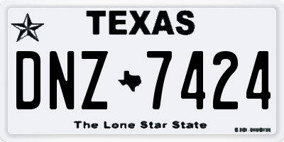 TX license plate DNZ7424