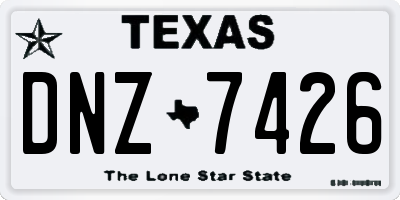 TX license plate DNZ7426