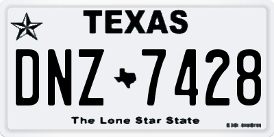 TX license plate DNZ7428