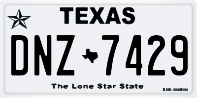 TX license plate DNZ7429