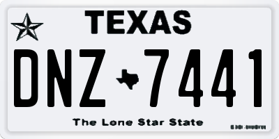 TX license plate DNZ7441
