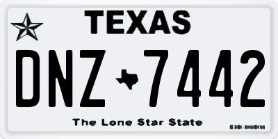 TX license plate DNZ7442