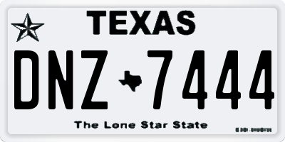 TX license plate DNZ7444