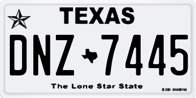 TX license plate DNZ7445