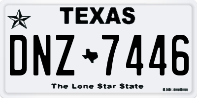 TX license plate DNZ7446