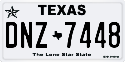 TX license plate DNZ7448