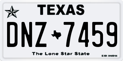 TX license plate DNZ7459