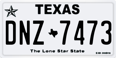 TX license plate DNZ7473