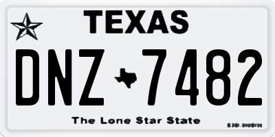 TX license plate DNZ7482
