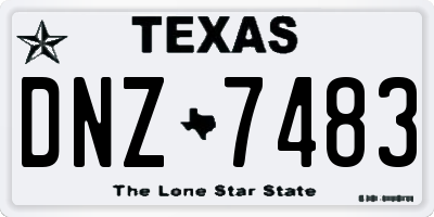 TX license plate DNZ7483