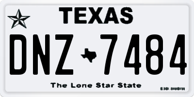 TX license plate DNZ7484