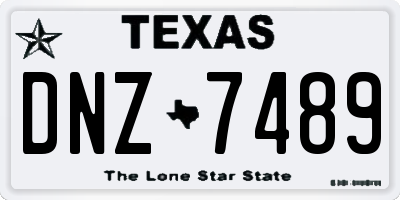 TX license plate DNZ7489
