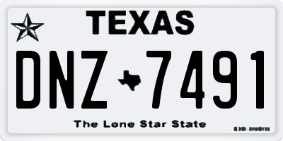 TX license plate DNZ7491
