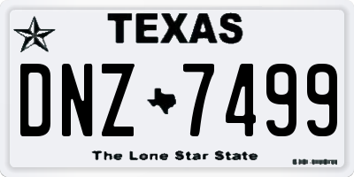 TX license plate DNZ7499