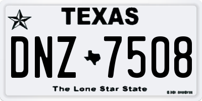 TX license plate DNZ7508