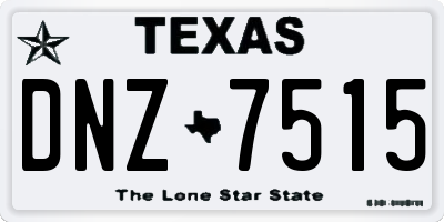 TX license plate DNZ7515