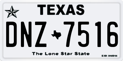 TX license plate DNZ7516