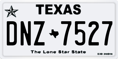 TX license plate DNZ7527