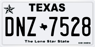 TX license plate DNZ7528