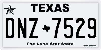 TX license plate DNZ7529