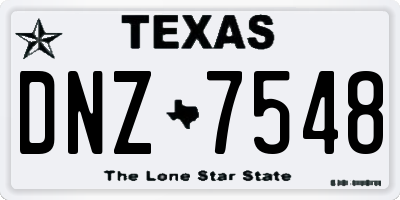 TX license plate DNZ7548