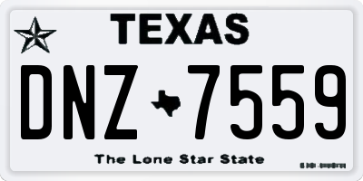 TX license plate DNZ7559