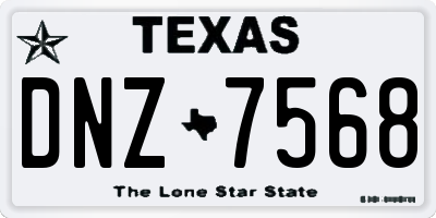 TX license plate DNZ7568