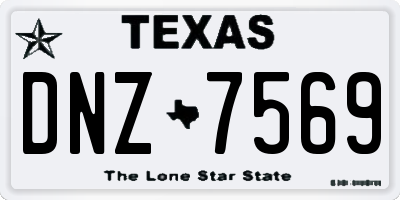 TX license plate DNZ7569