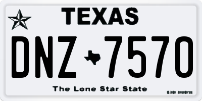 TX license plate DNZ7570