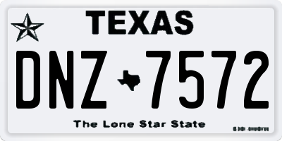 TX license plate DNZ7572