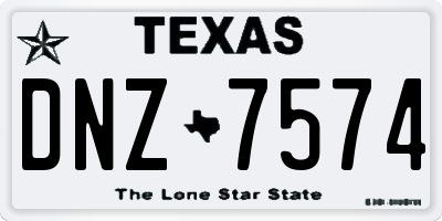 TX license plate DNZ7574