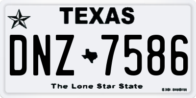 TX license plate DNZ7586