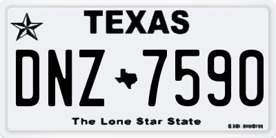 TX license plate DNZ7590