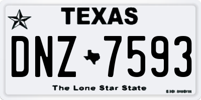TX license plate DNZ7593