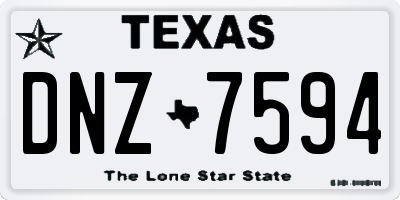 TX license plate DNZ7594