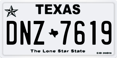 TX license plate DNZ7619