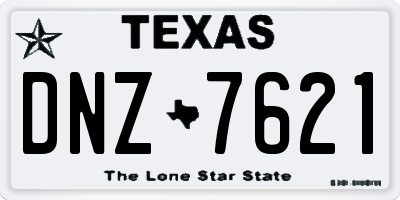 TX license plate DNZ7621