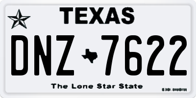 TX license plate DNZ7622