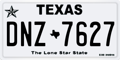 TX license plate DNZ7627