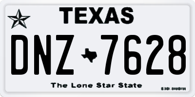 TX license plate DNZ7628