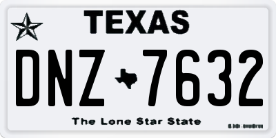 TX license plate DNZ7632