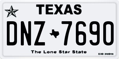TX license plate DNZ7690