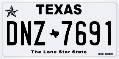TX license plate DNZ7691